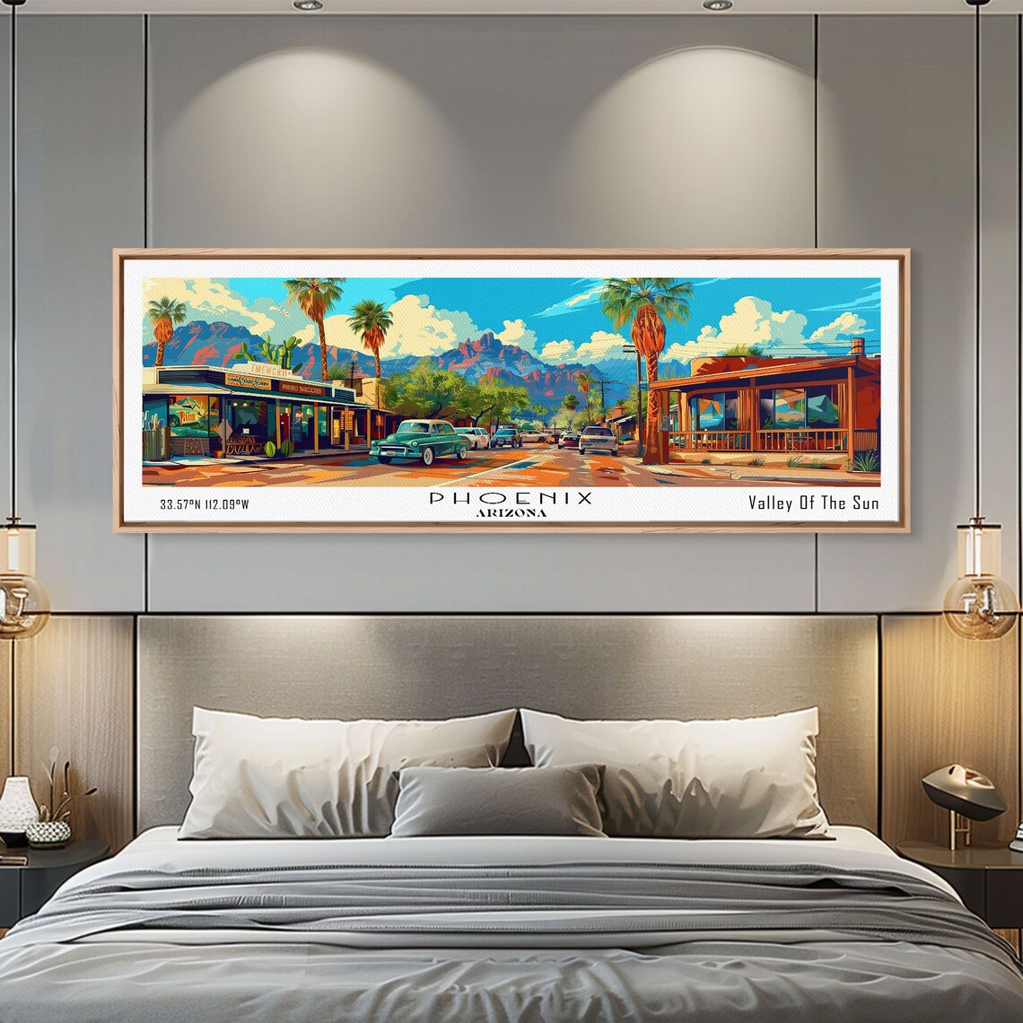 Phoenix Arizona Mid-Century Modern Travel Poster