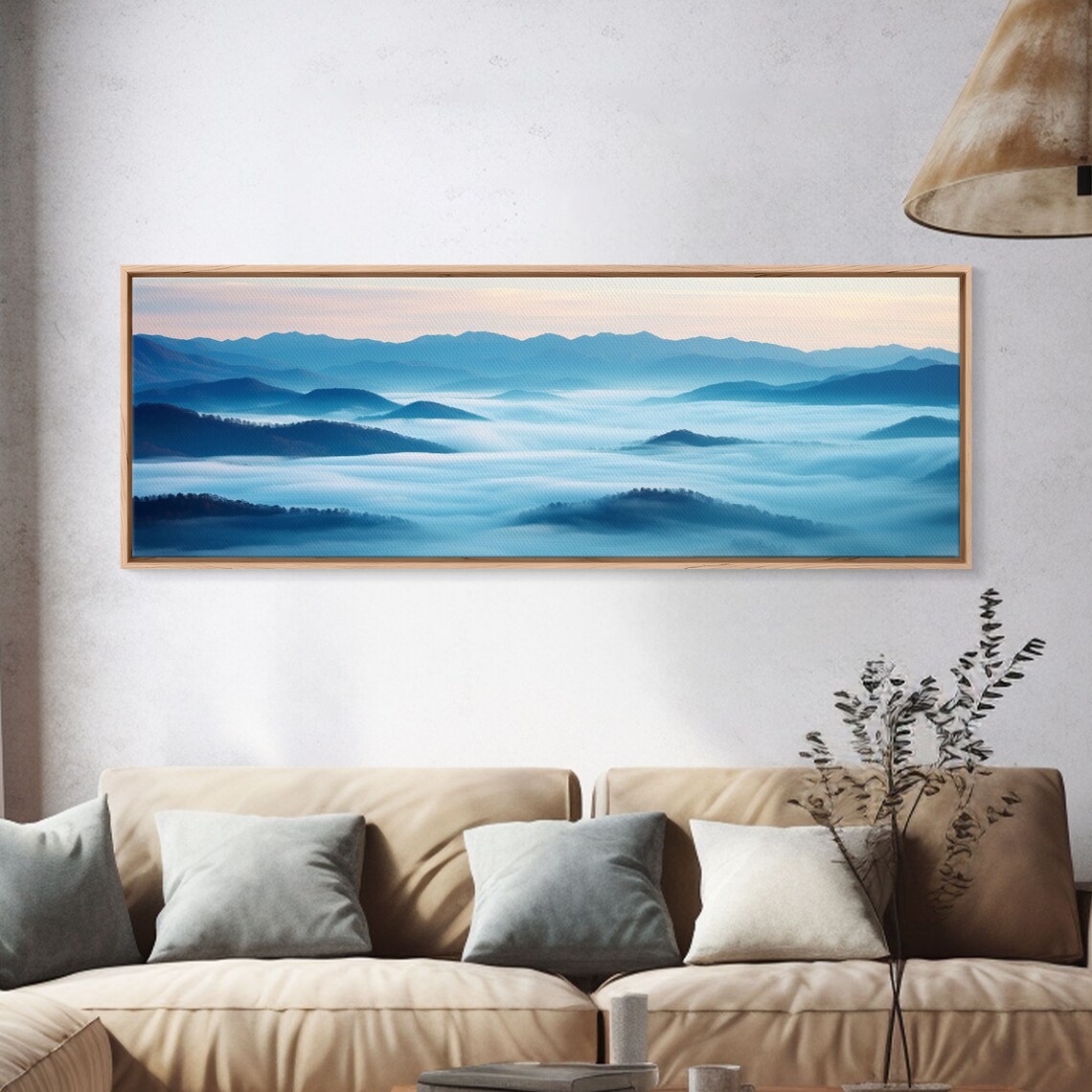 Blue Ridge Mountains Panoramic Wall Art Bluebridge Mountains National Parkway Beautiful Cabin Decor Boho Photography Wall Art Print - Image 4