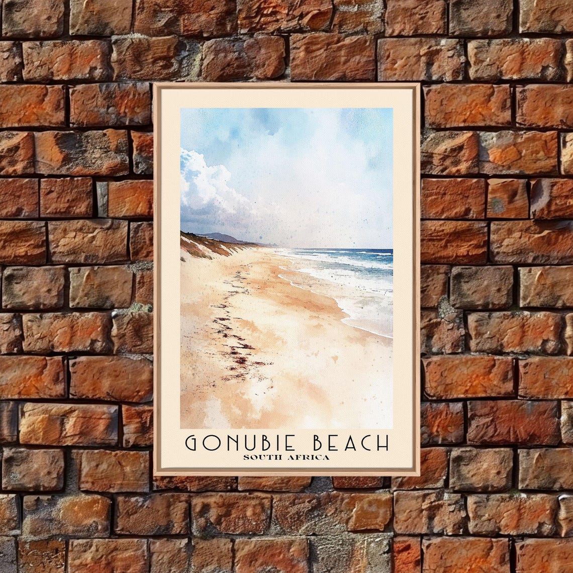 Gonubie Beach South Africa Watercolor Print Vacation Gift South Africa Wall Art Beach Painting Beach Decor Beach Or Lakehouse Art - Image 5