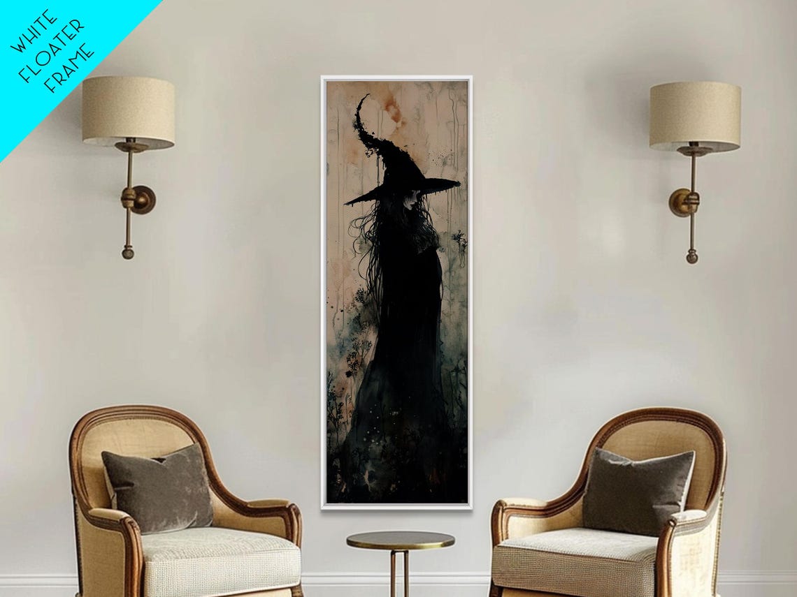 Mystical Witch In Dark Forest Gothic Halloween Fantasy Art Poster - Image 2