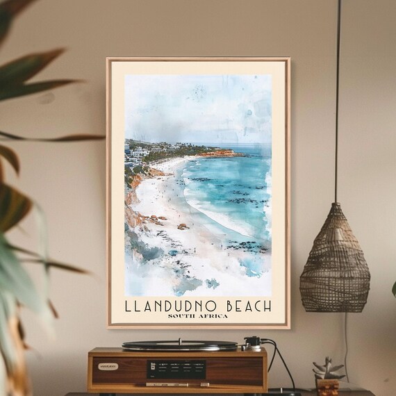 Llandudno Beach South Africa Aerial White Sand Cove Rocky Cliffs Poster