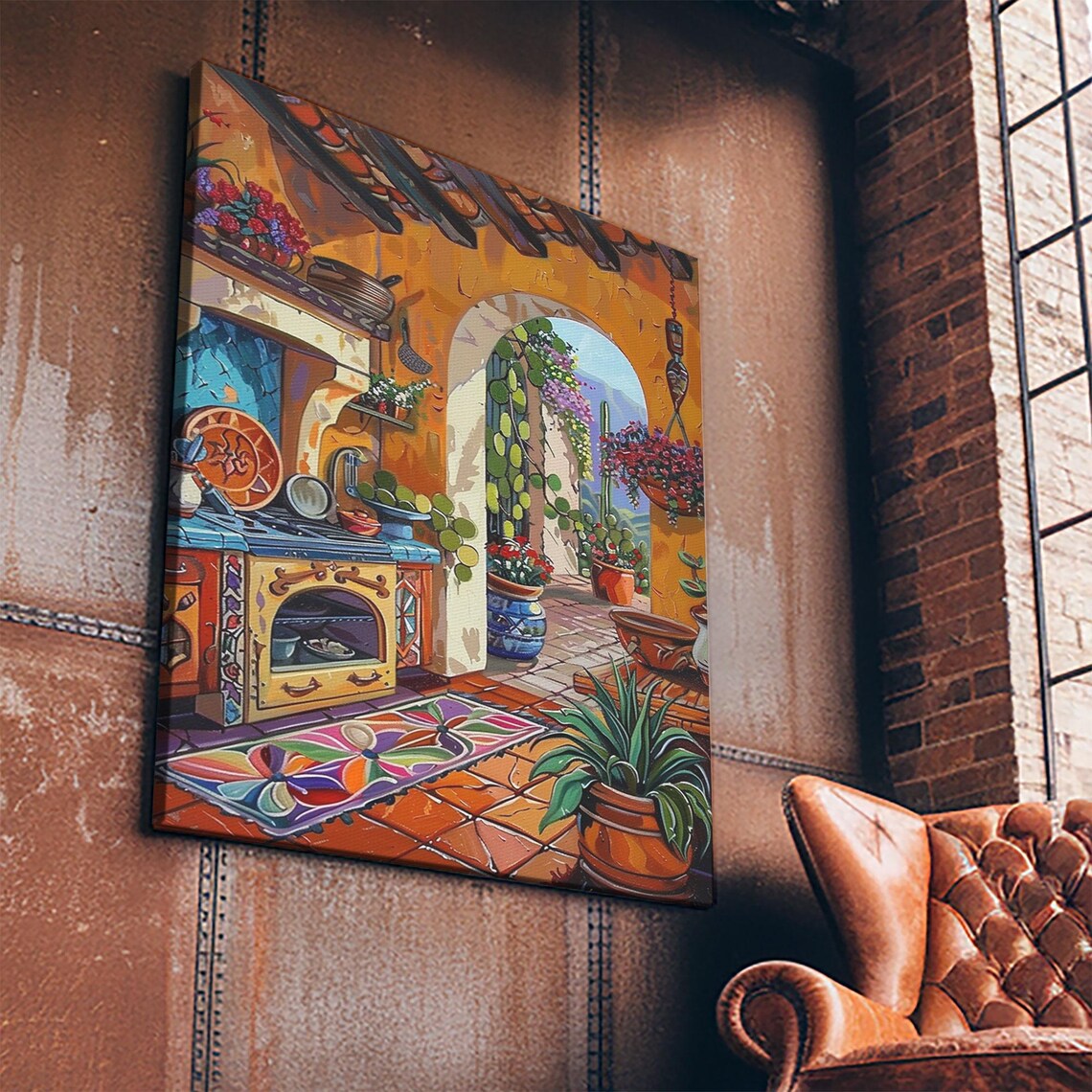 Southwestern Kitchen Mexican Tile Art, Vibrant Poster - Image 3