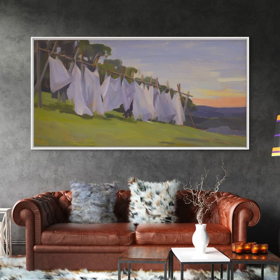 Laundry Wall Art Farmhouse Laundry Wall Decor Laundry Room Art Panoramic Wall Decor Print Wall Art Framed Art