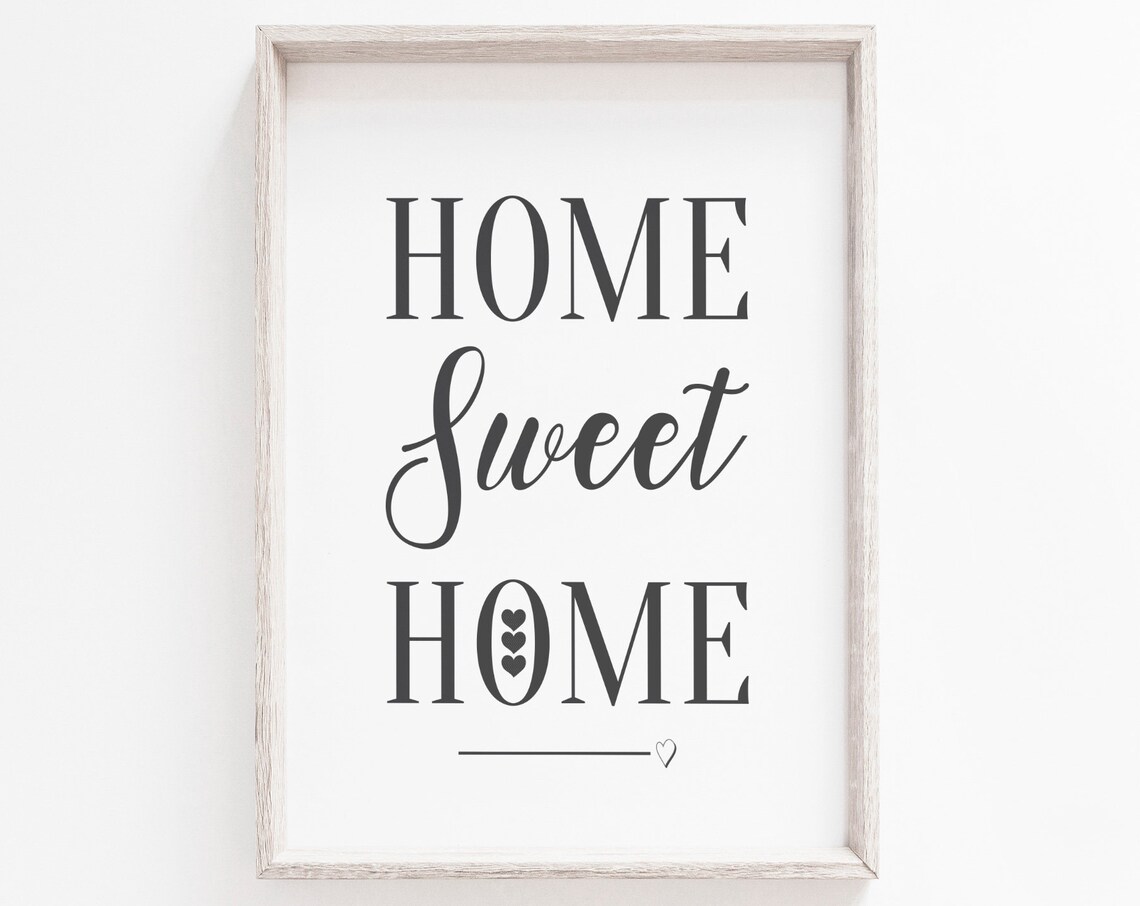 Black And White Wall Art Print Quote Home Poster Minimalist Modern Family Prints