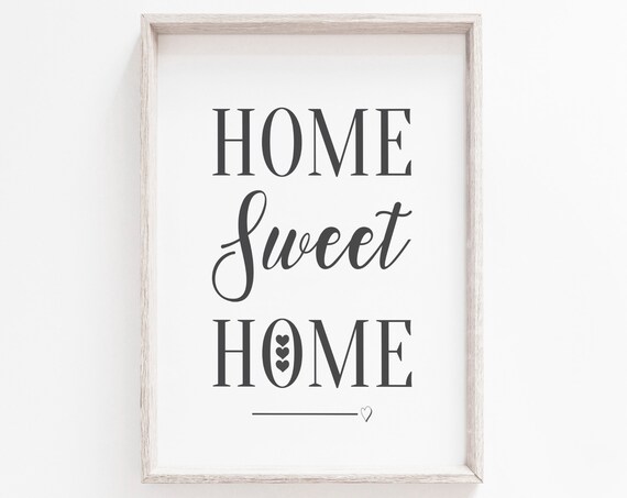 Black And White Wall Art Print Quote Home Poster Minimalist Modern Family Prints