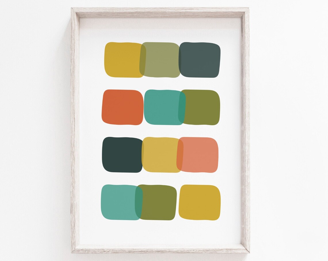 Mid Century Minimalist Scandinavian Art Print