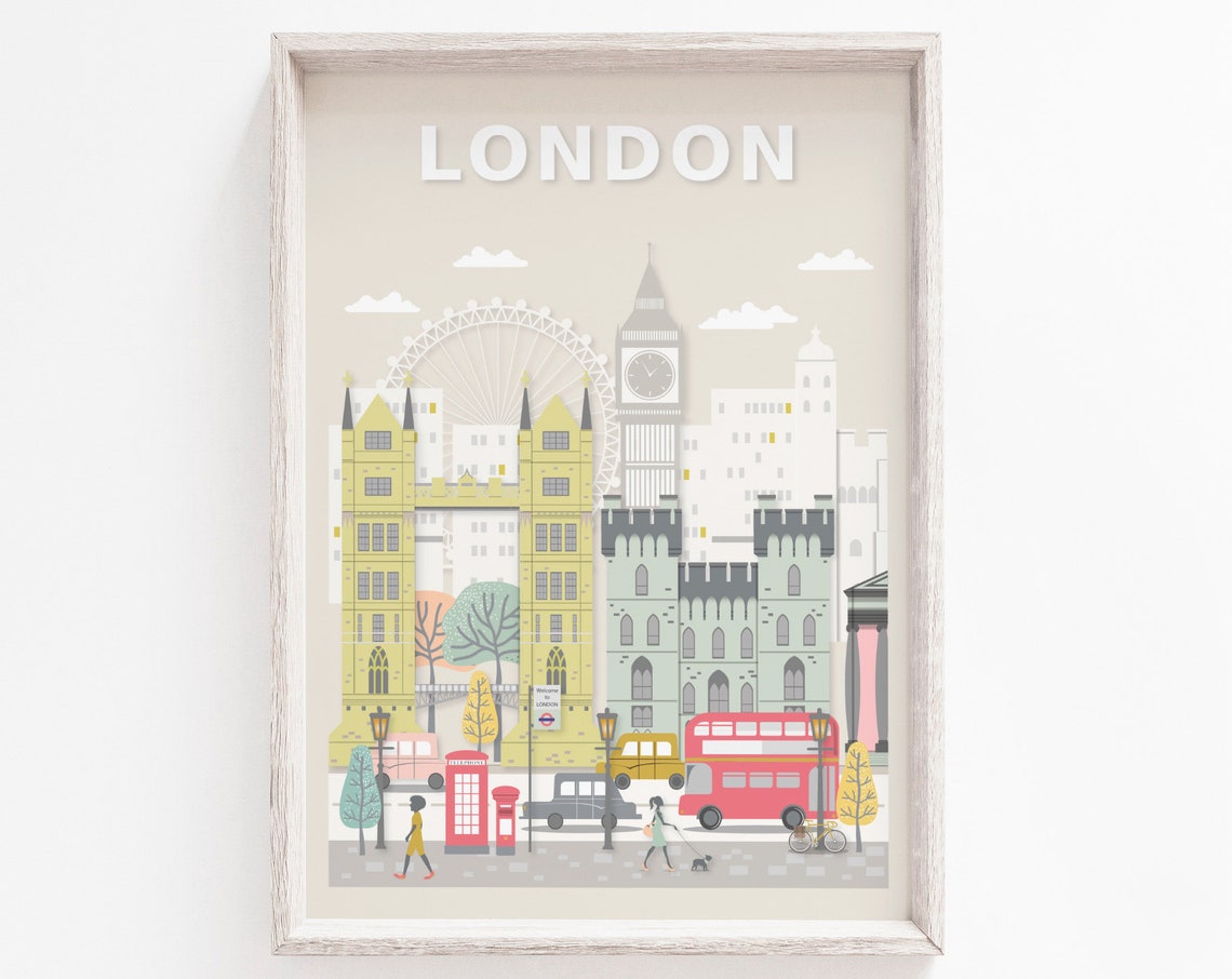 London Travel Poster Art Print