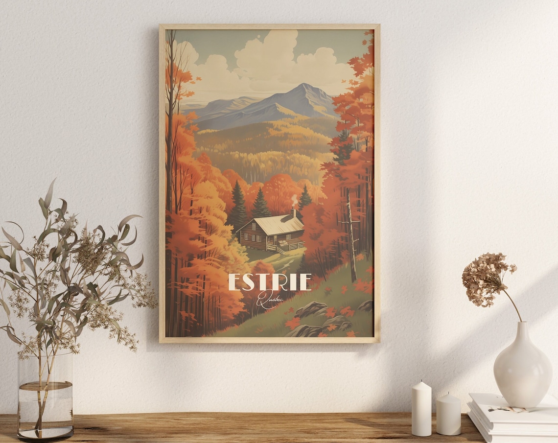 Lestrie Vintage Scenic Landscape Art Print