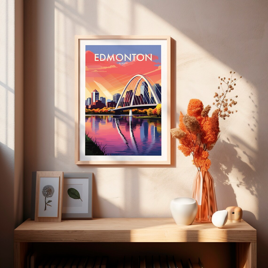 Edmonton Travel Poster, Canada Hiking Adventure Art Print - Image 2