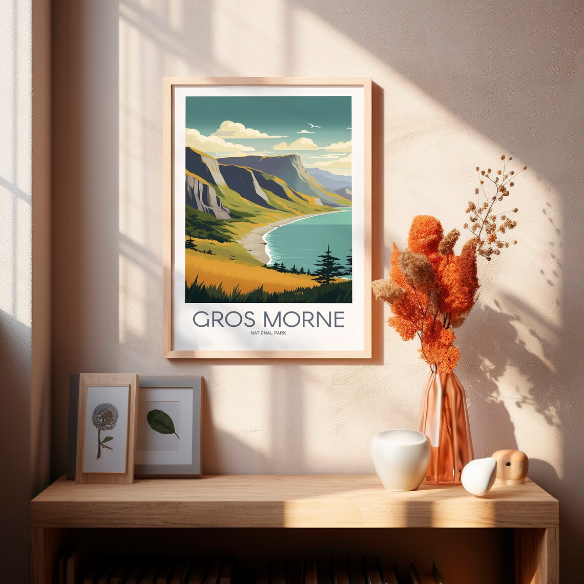 Gros Morne National Park Ocean Coast Retro Travel Art Poster - Image 2