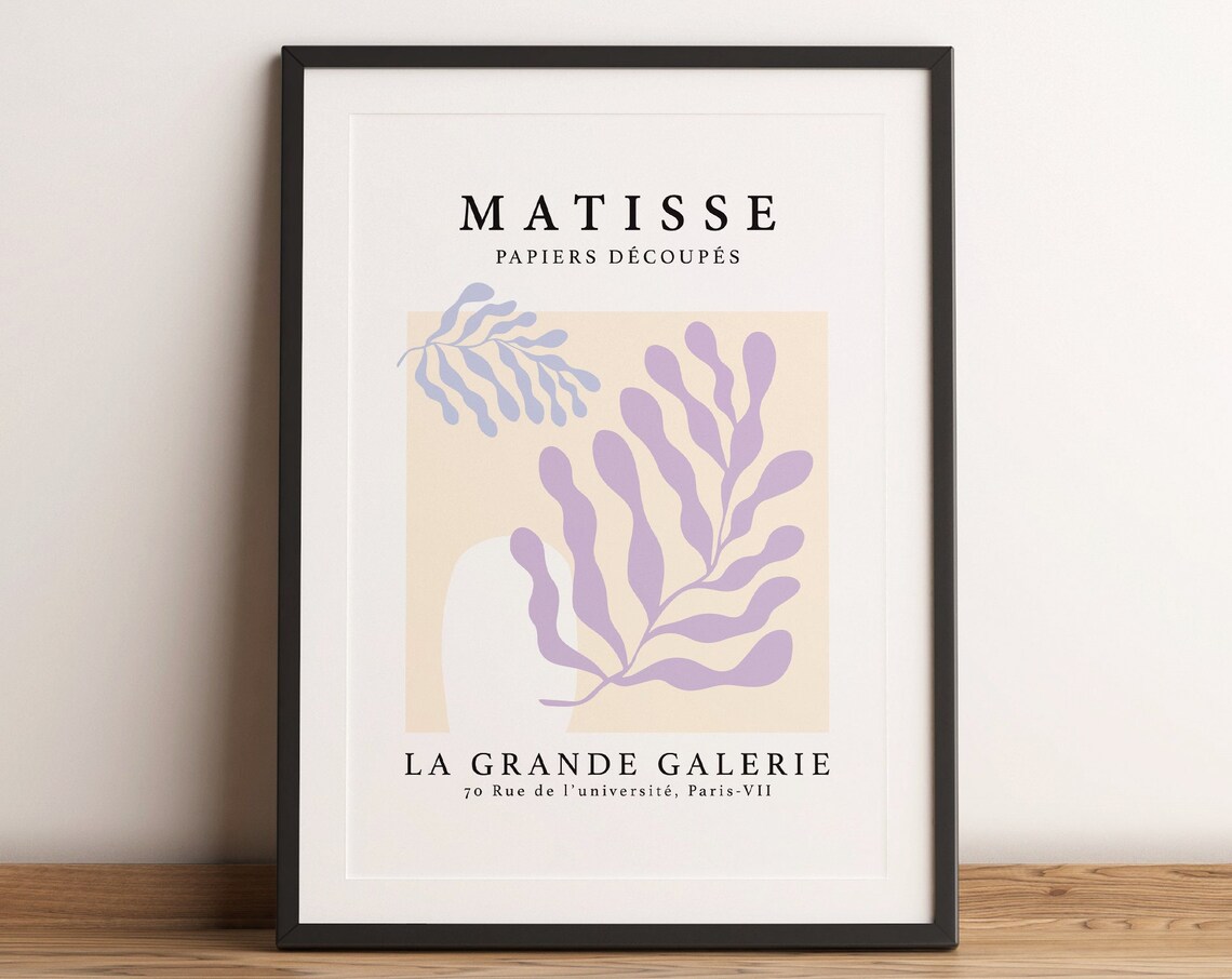 Henri Matisse La Grande Galerie Pastel Leaf Exhibition Poster - Image 3