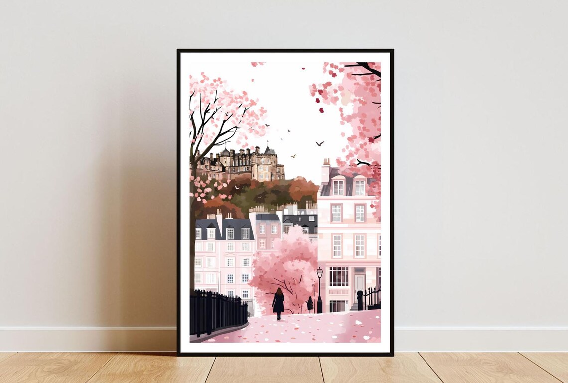 Edinburgh Castle Travel Poster, Scotland Wall Art