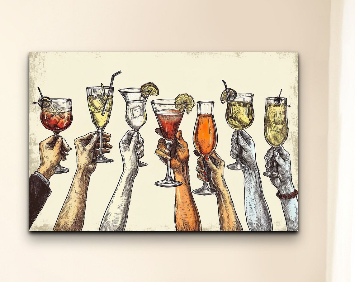 Cheers Boho Minimalist Art Print