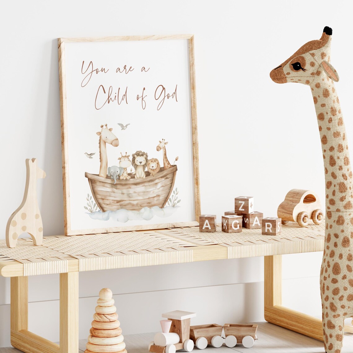 Child Of God Nursery Print, Christian Scripture Art