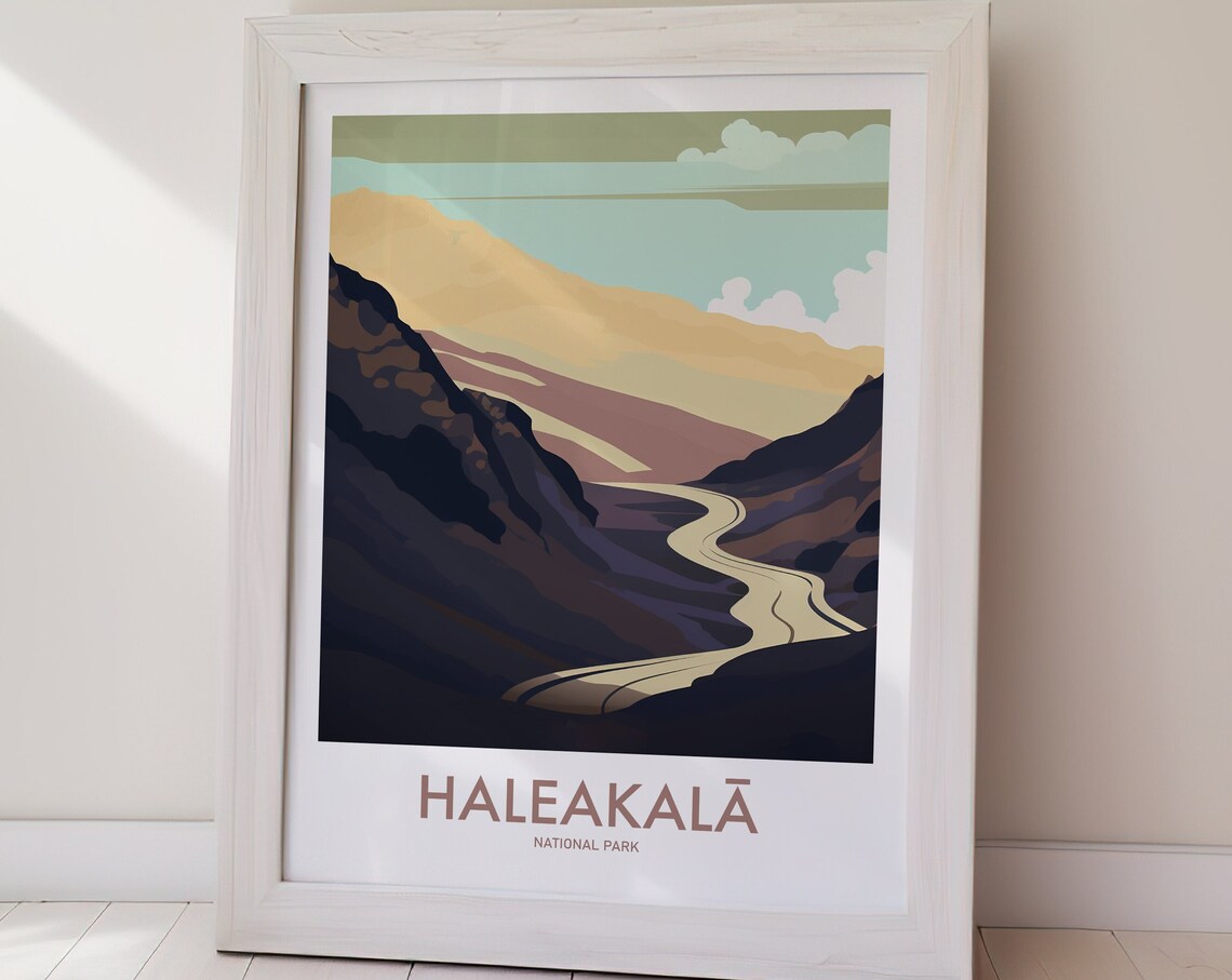 Haleakalā National Park Hawaii Volcanic Crater Road Art Poster - Image 2