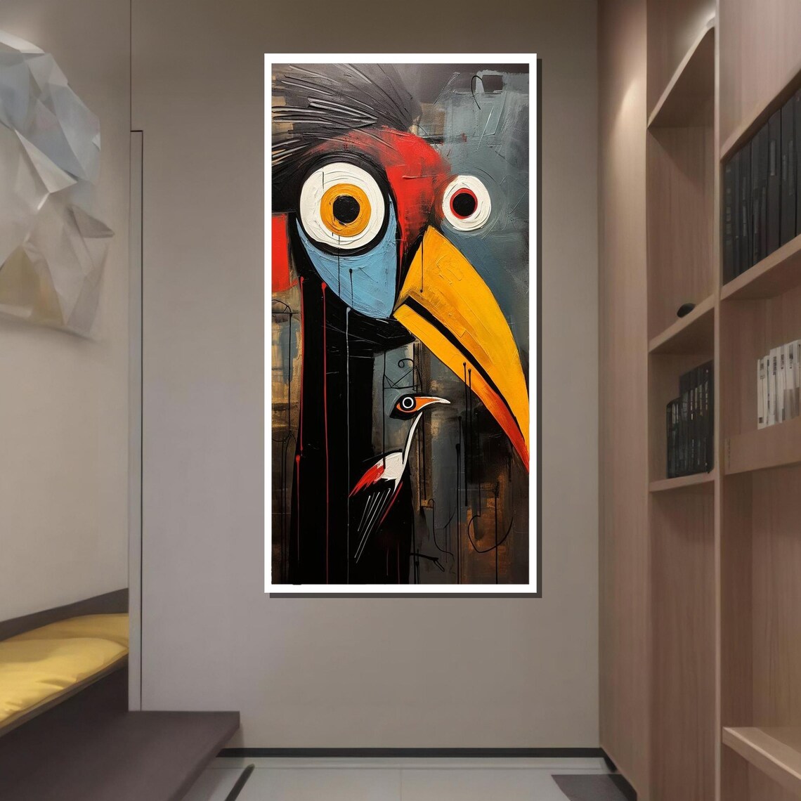 Bold Bird Abstraction, Modern Avian Wall Art Print - Image 2