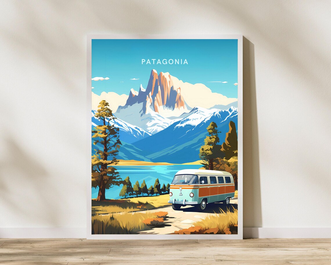 Roadtrip Argentina Travel Print Poster Wall Art Post
