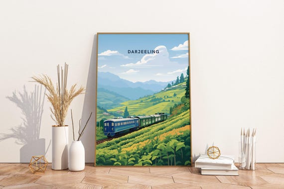 Darjeeling Tea Plantations India Travel Print Poster Wall Art Pri