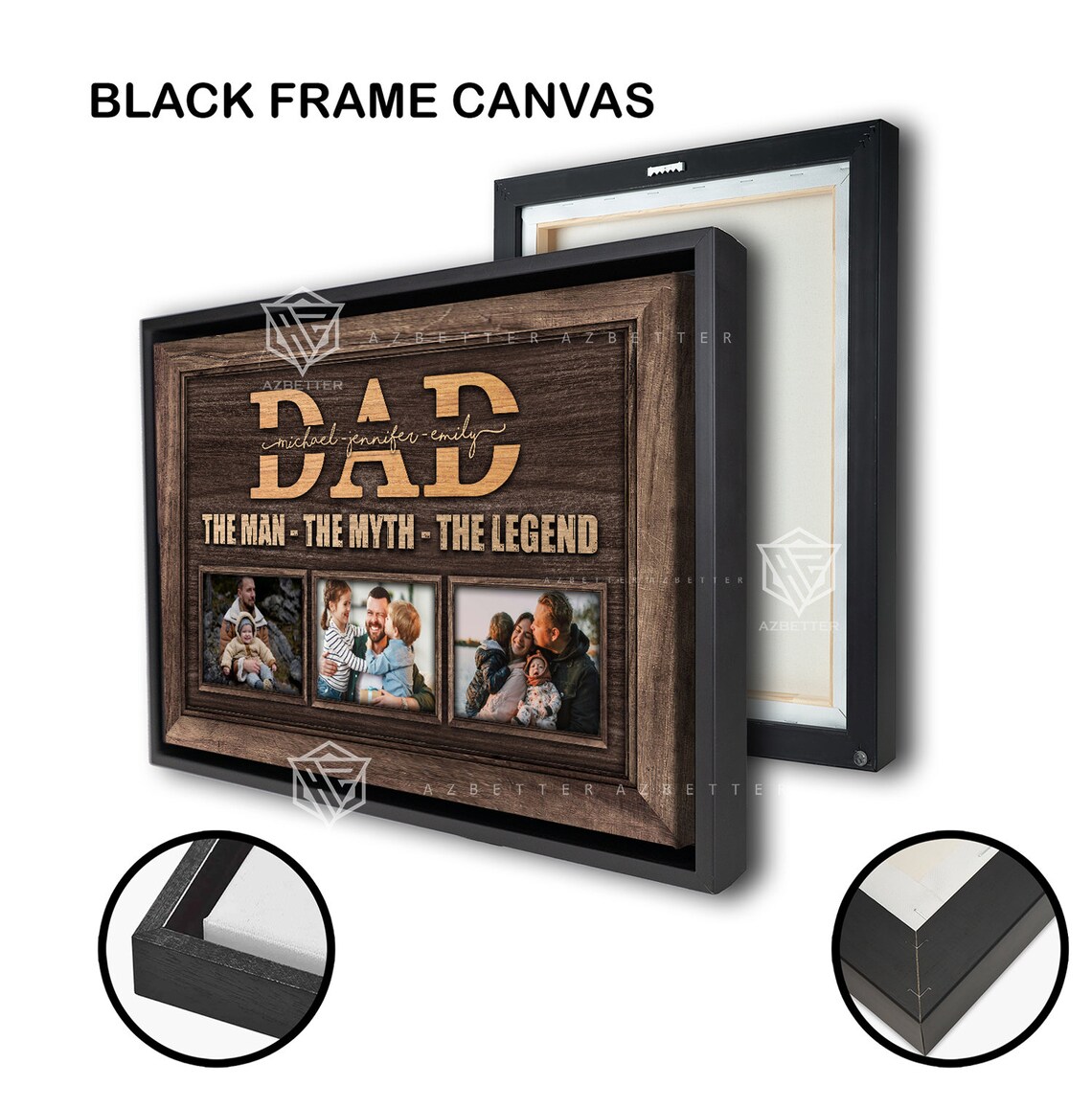 Personalized Christmas Gift For Dad Photo Collage Poster - Image 2
