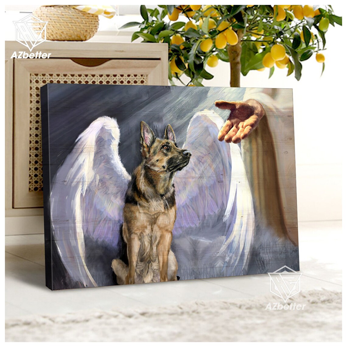 German Shepherd Angel Wings, In Loving Memory Gift