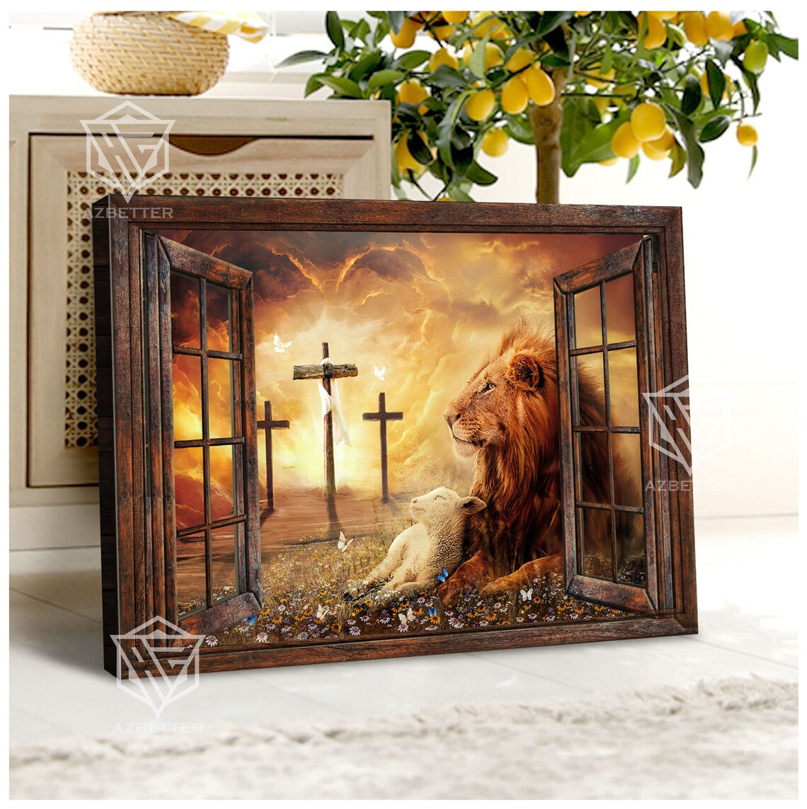Lion Of Judah, Lamb Of God Christian Art Print - Image 3