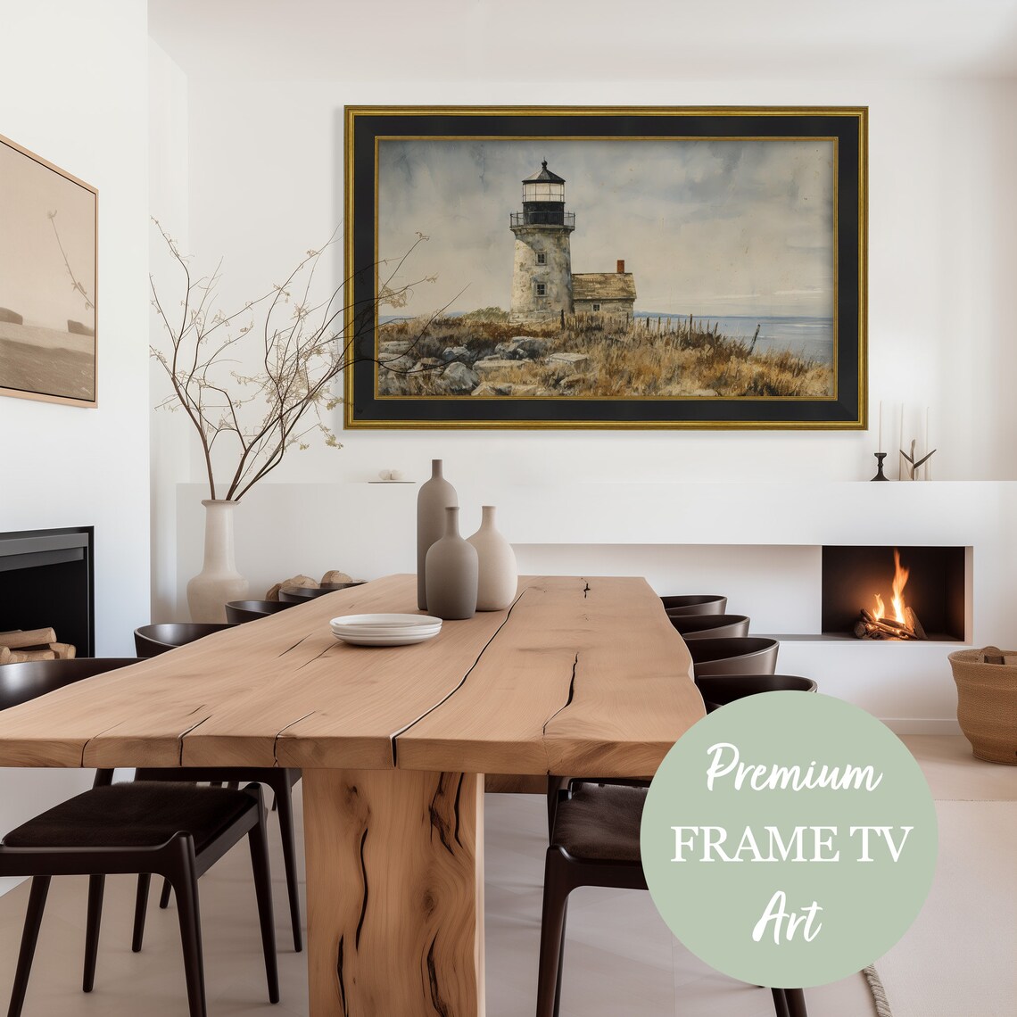 Lighthouse Seascape Art Print, Summer Coastal Decor - Image 2