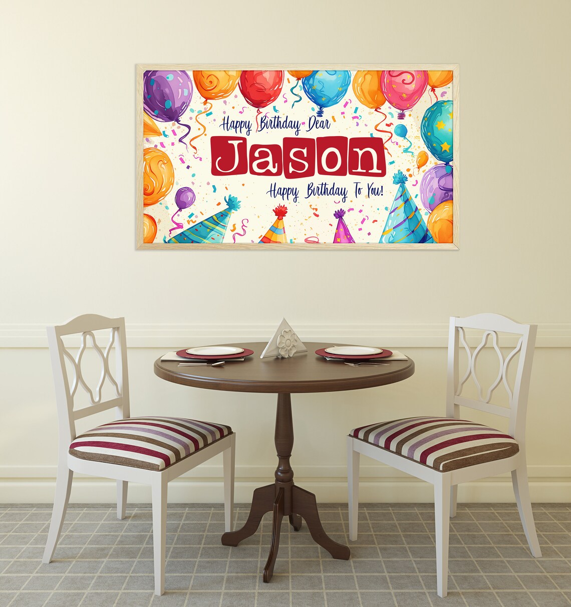 Birthday Happy Birthday Custom Name Art Print - Image 2