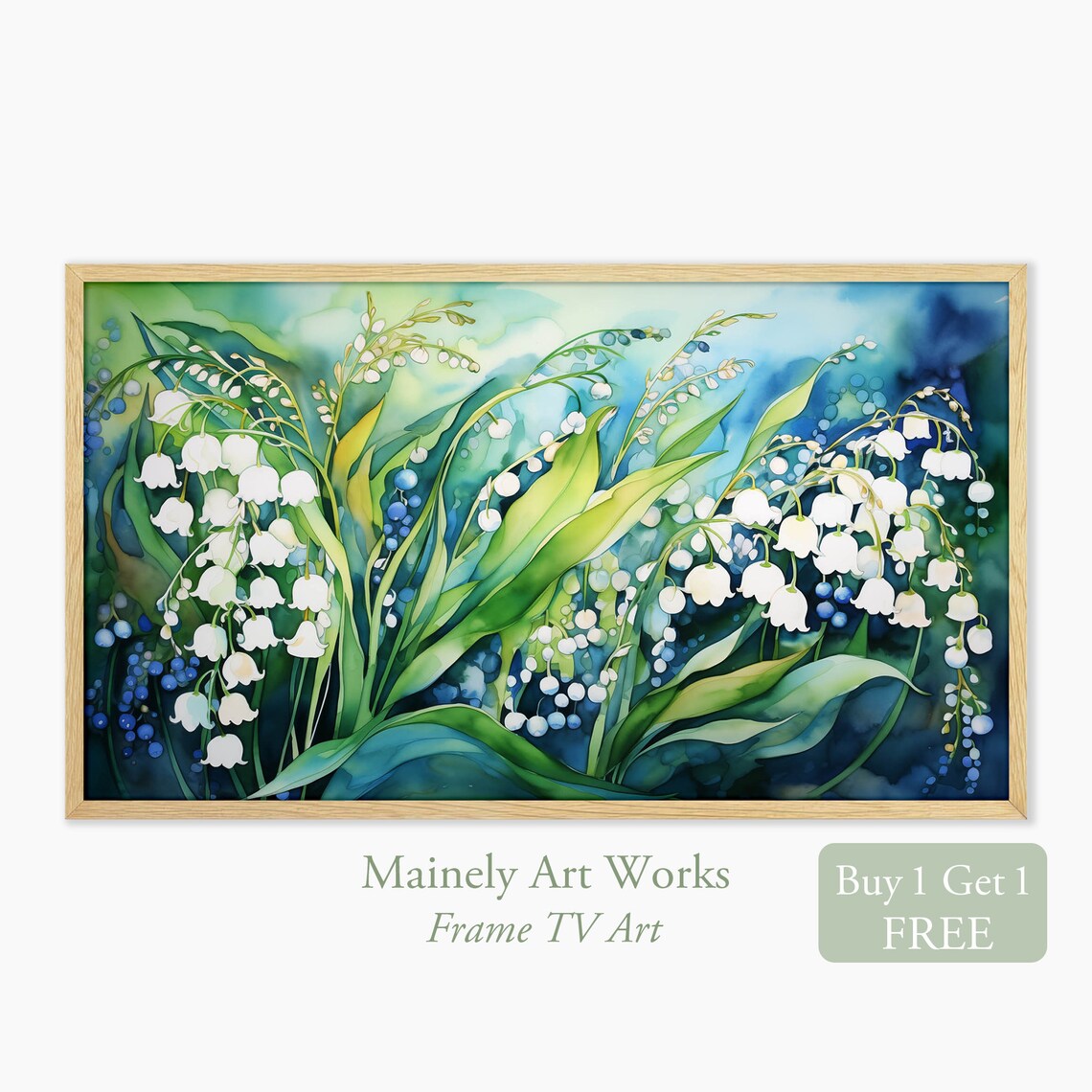 Easter Lily of the Valley Floral Art Print