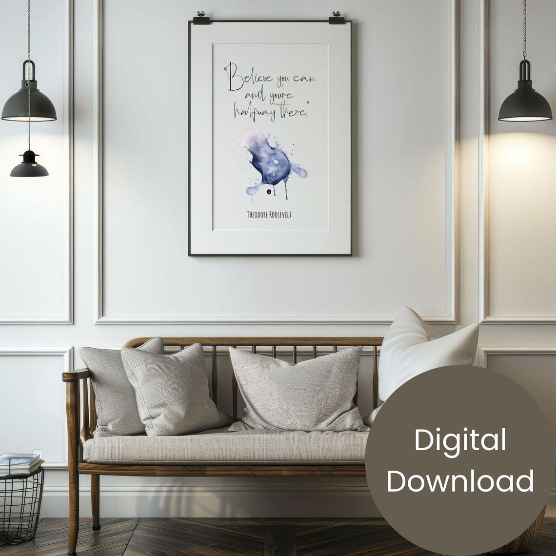 Motivational Wall Art Positive Affirmations House Warming Gift Personalized Affirmations Wall Art Motivational Gift Famous Motivation Quote - Image 3