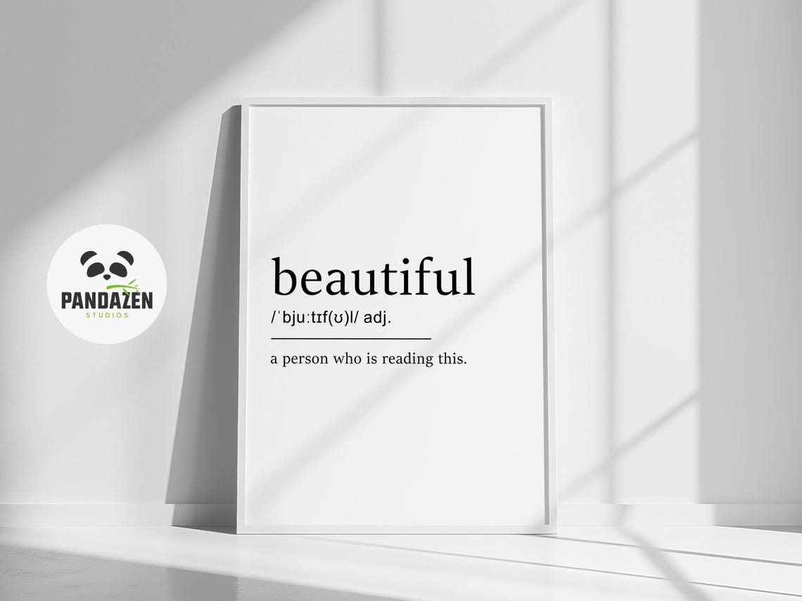 Beautiful Definition Person Reading This Affirmation Art Poster - Image 5
