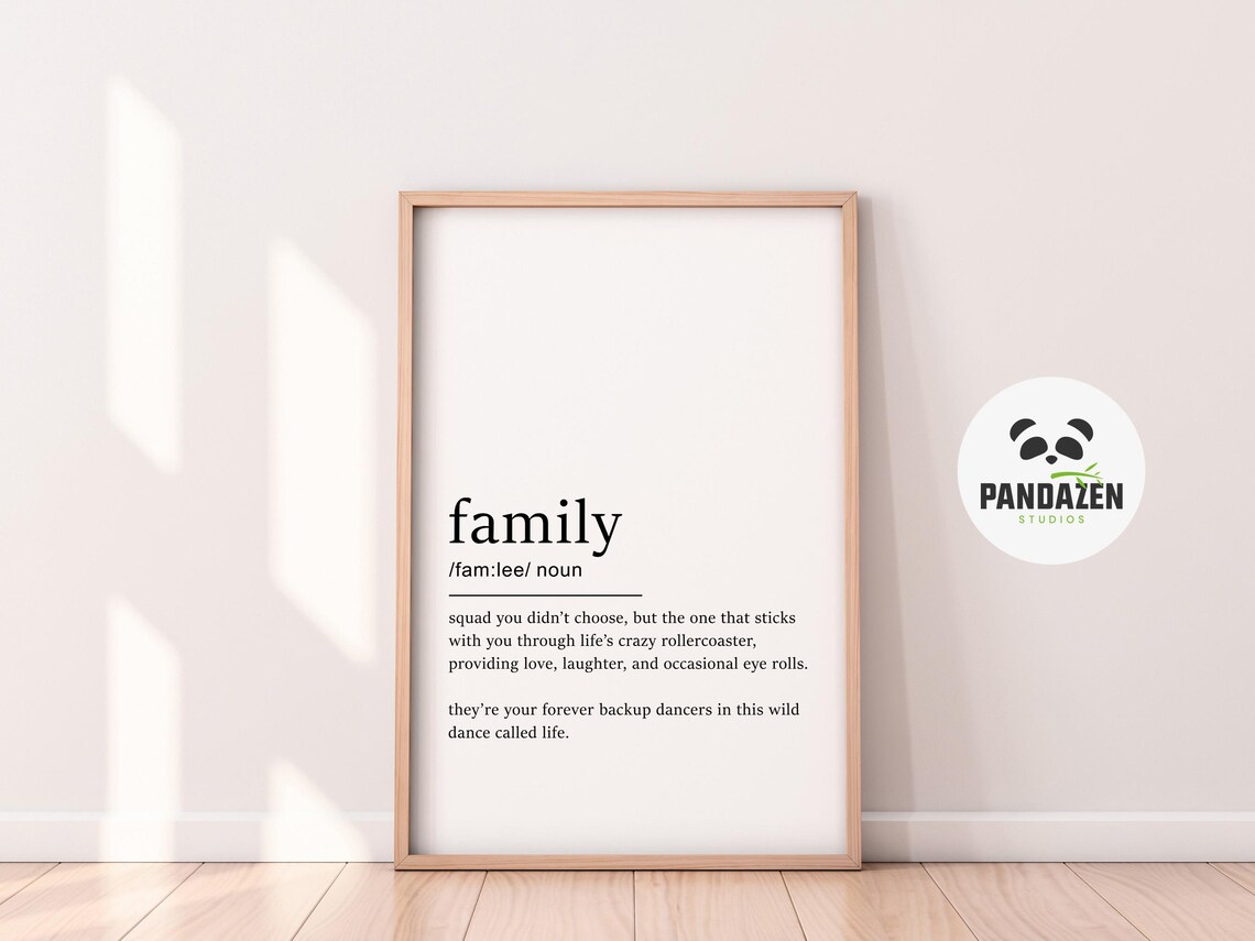 Family Definition Poster, Dictionary Style Art Print - Image 7