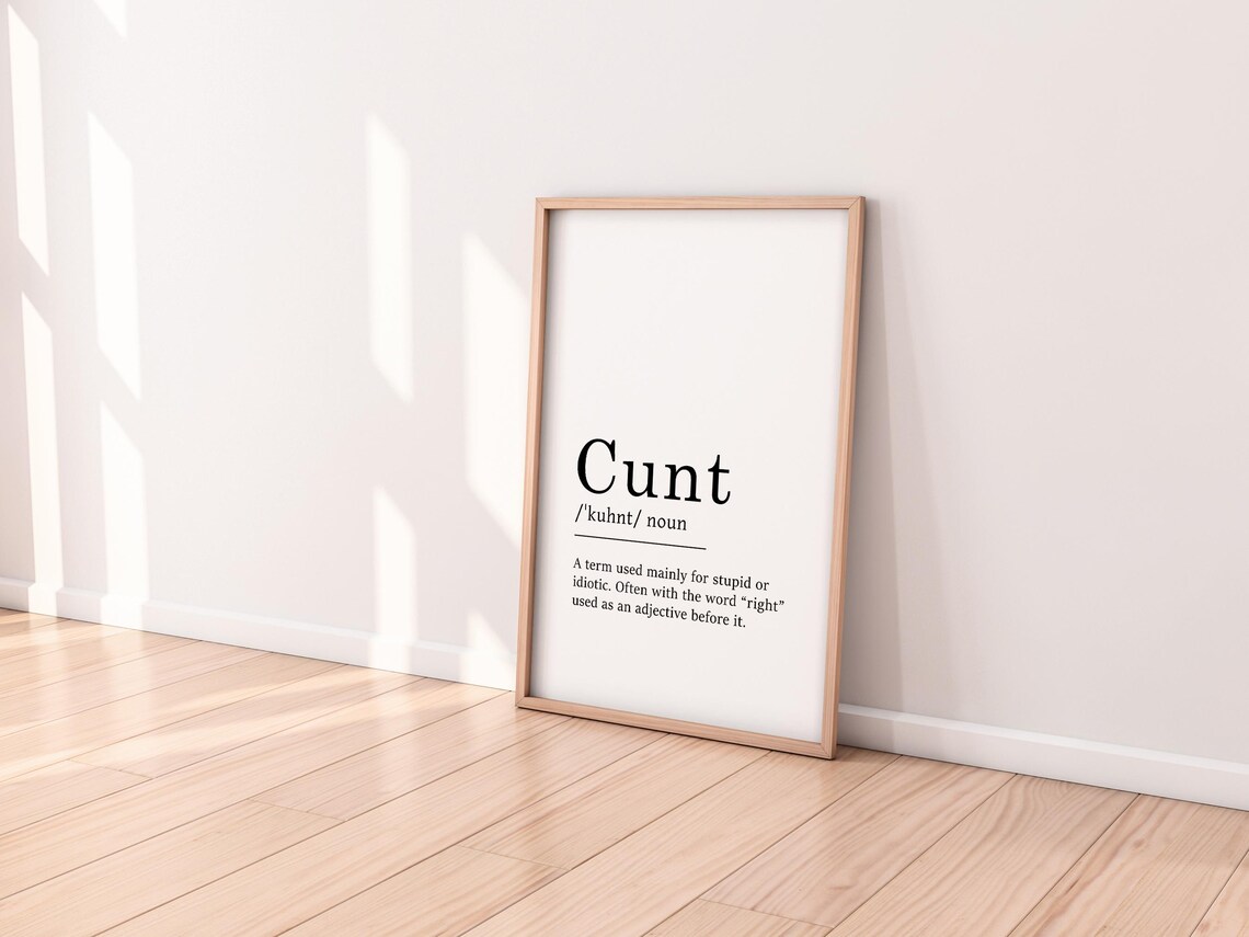 Cunt Swearing Slang Word Funny Adult Dictionary Typography Poster - Image 8
