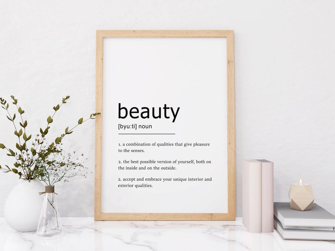 Beauty Definition Best Version Of Yourself Affirmation Art Poster