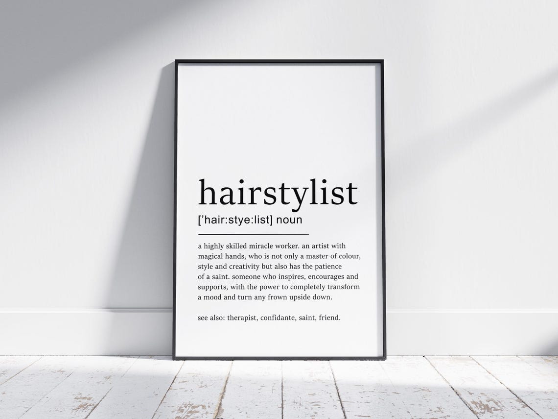 Hairstylist Definition Miracle Worker Saint Funny Dictionary Poster