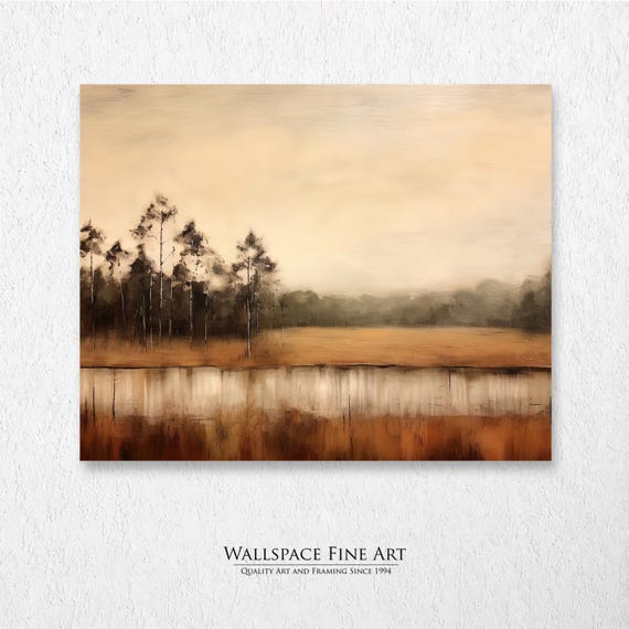 Trees By The Lake Summer Landscape Wall Art Dcor Print Wallspace Fine D0018