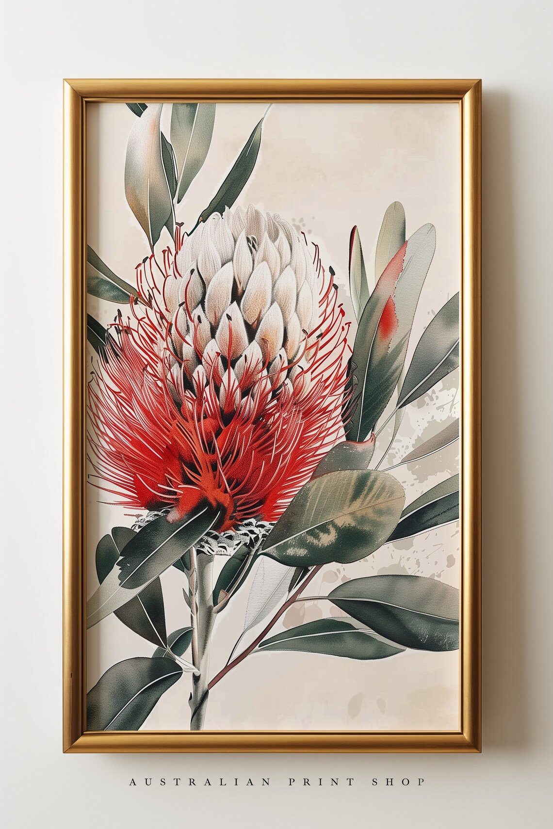 Australian Banksia Painting, Native Flowers Illustration - Image 4