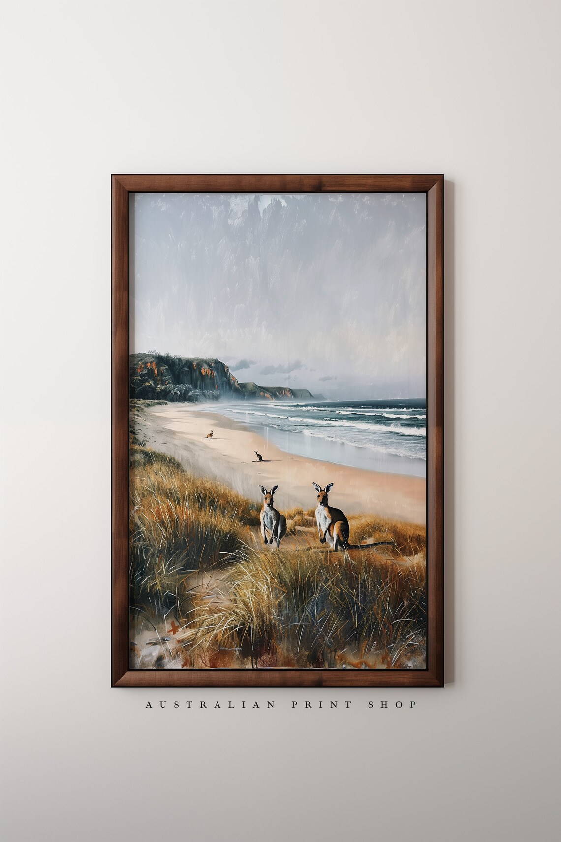 Australian Coastal Kangaroo Photography Art Print - Image 4