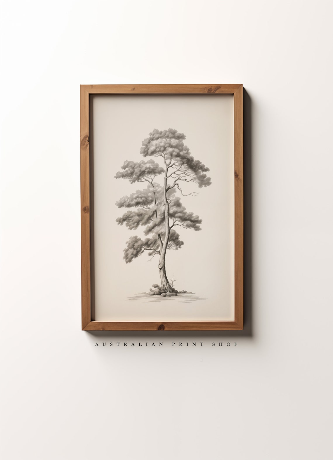 Minimalist Tree Sketch Print Vintage Tree Etching Art Neutral Line Drawing Art Fine Line Art - Image 4