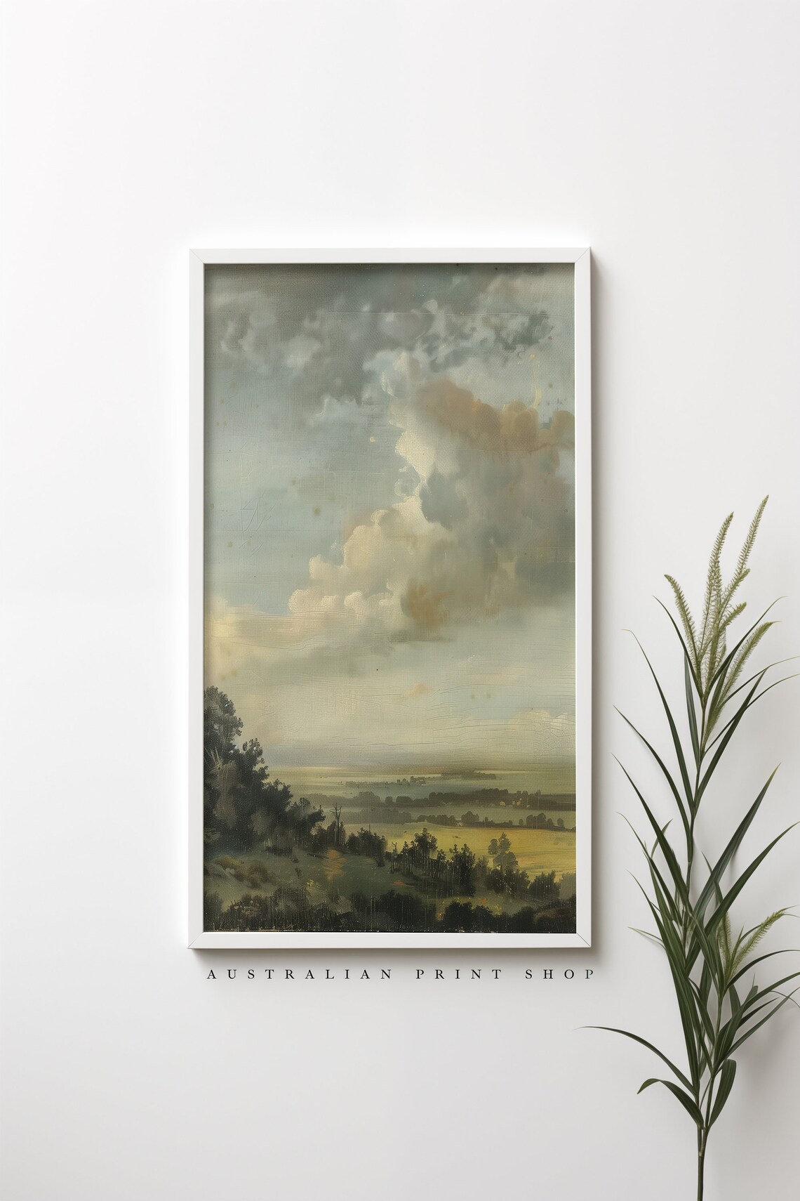Vintage Outback Australia Oil Painting Art Print - Image 5