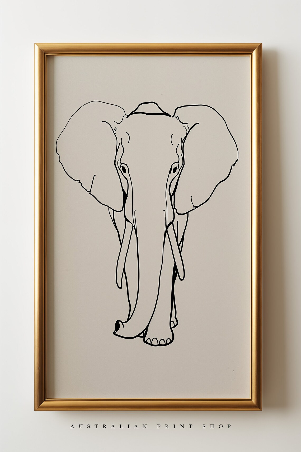 Minimalist Elephant Line Drawing Safari Animal Nursery Wall Art - Image 4