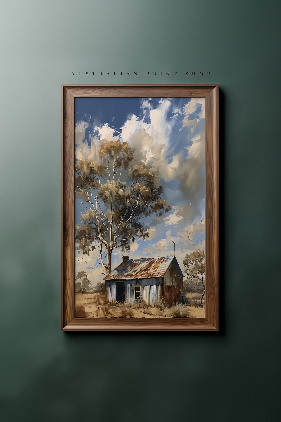 Australian Outback Farm Painting, Tin Shed Art Print - Image 2