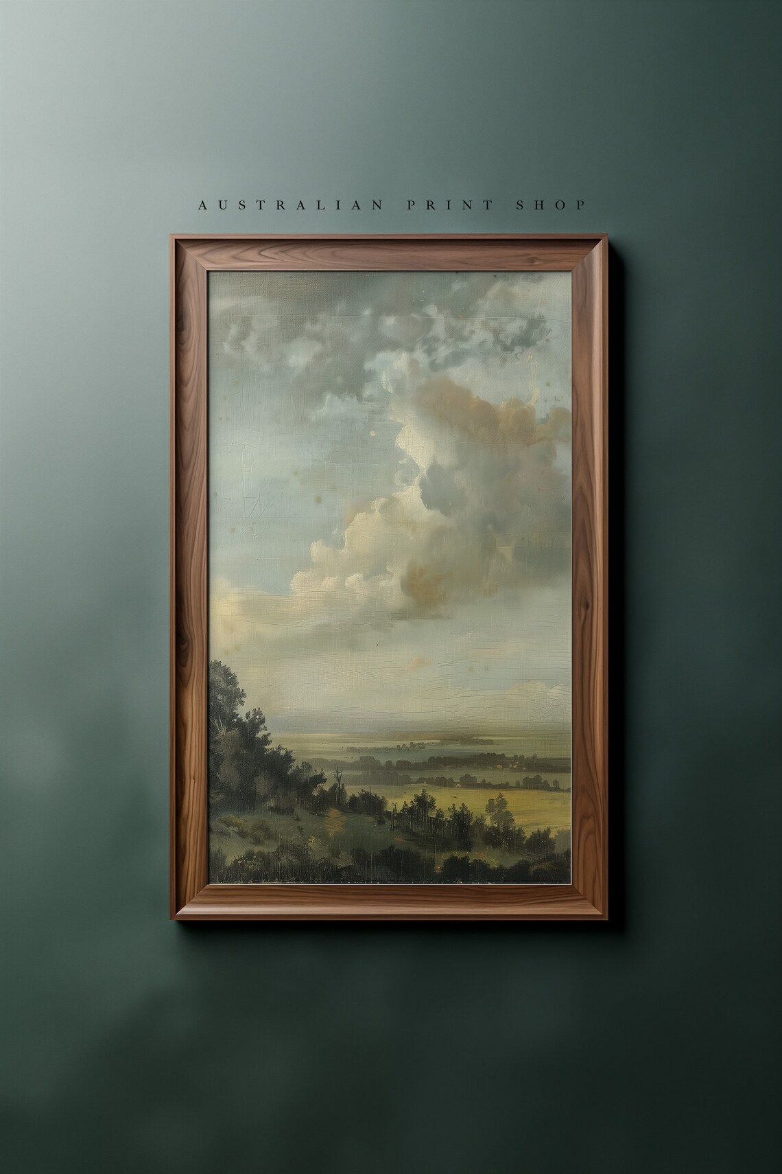 Vintage Outback Australia Oil Painting Art Print