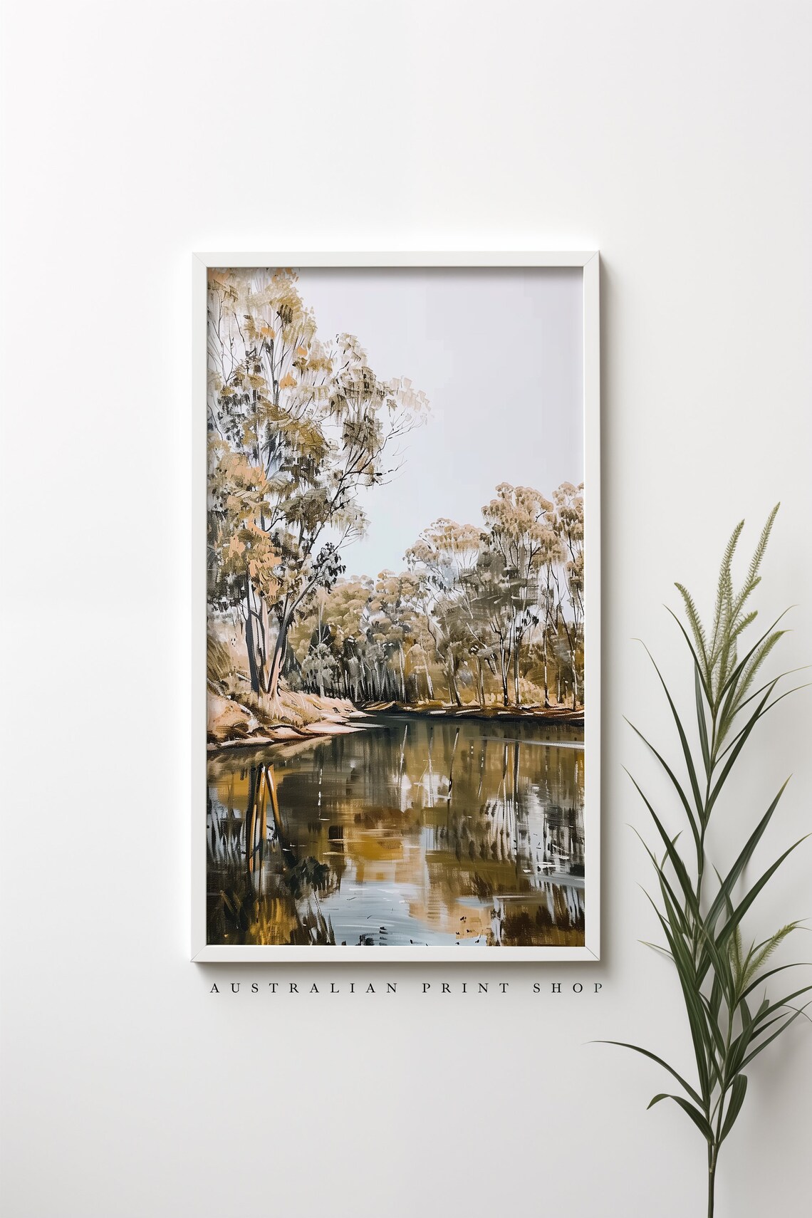 Murray River Riverbanks Travel Poster, Gum Trees - Image 2