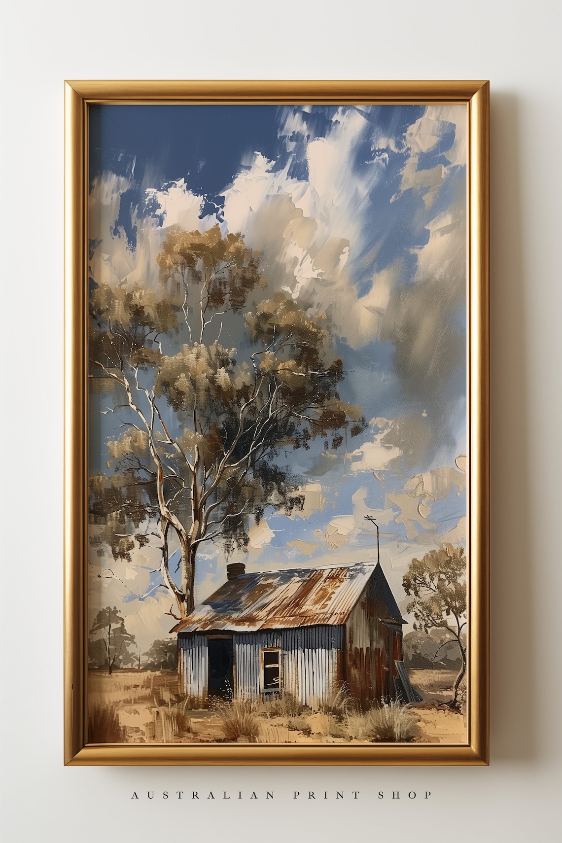 Australian Outback Farm Painting, Tin Shed Art Print - Image 3
