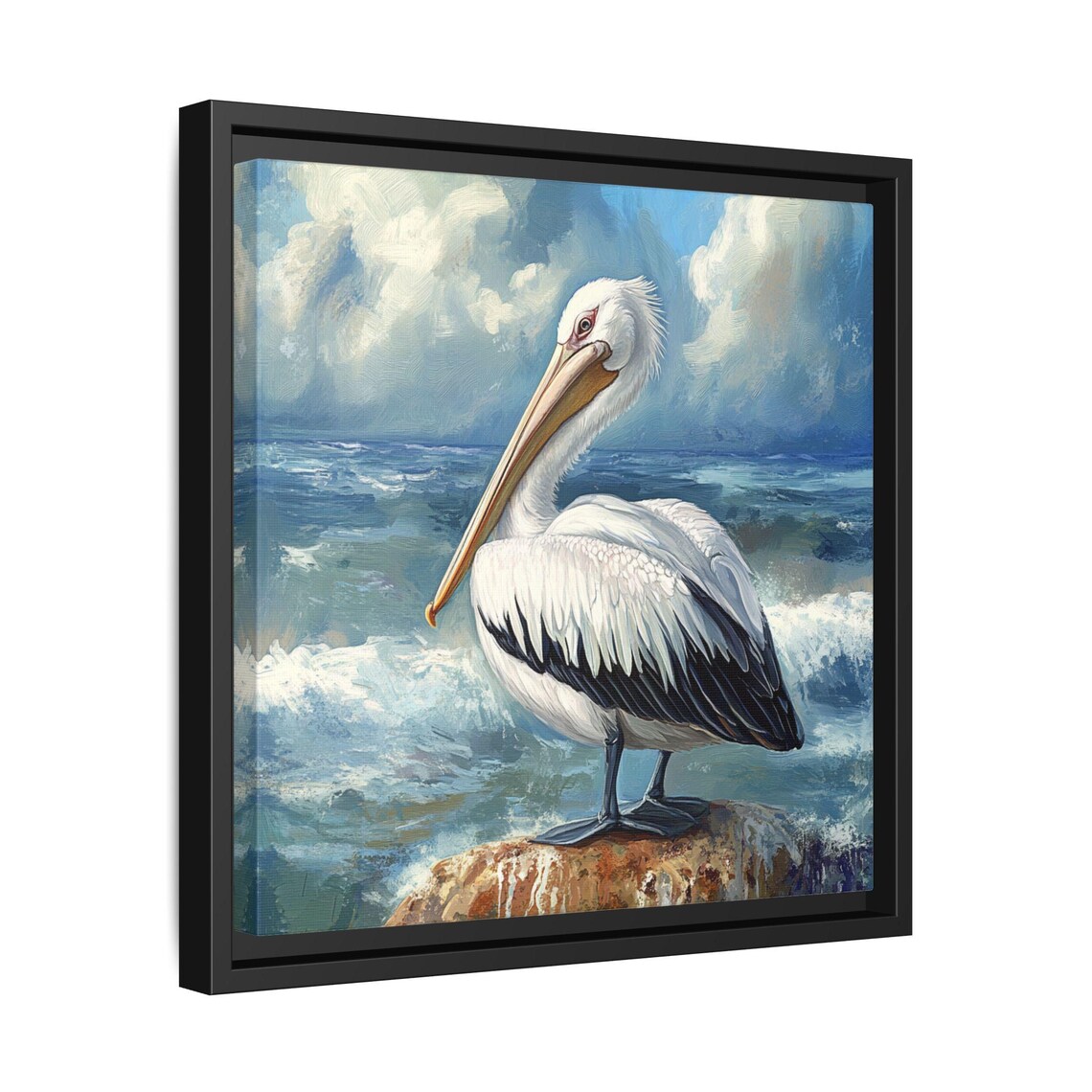 Vintage Style Abstract Pelican, Coastal Bird Art Print - Image 2