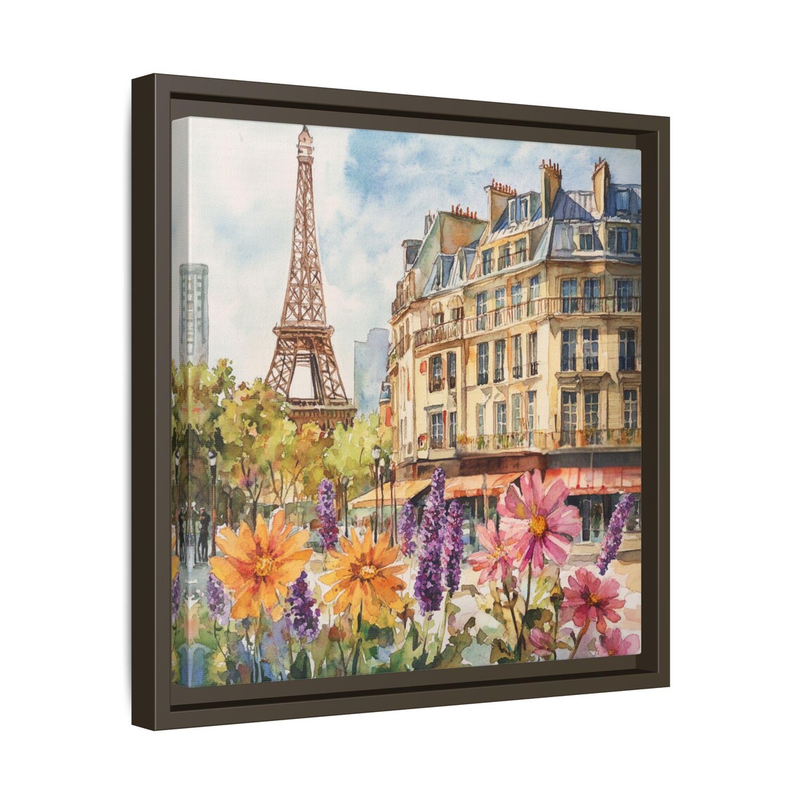 Paris Cityscape Watercolor Abstract Art Print - Image 3