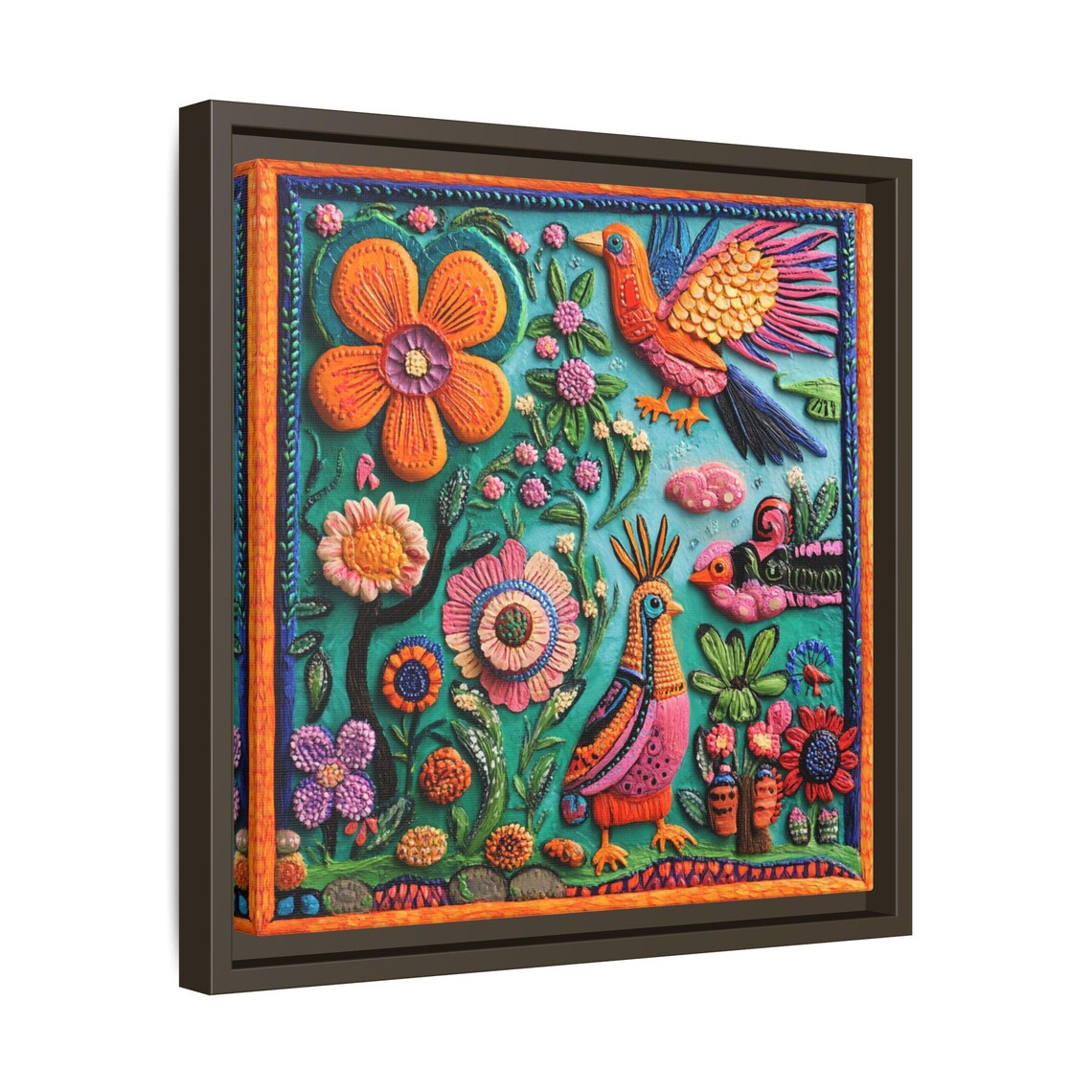 Mexican Folk Art Birds And Botanical Art Print - Image 3