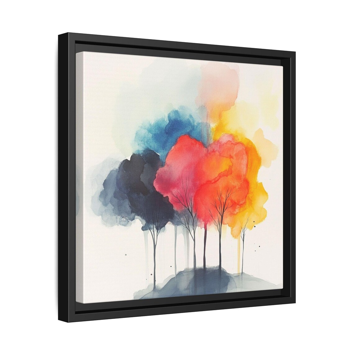 Abstract Colorful Tree, Watercolor Nursery Decor - Image 2
