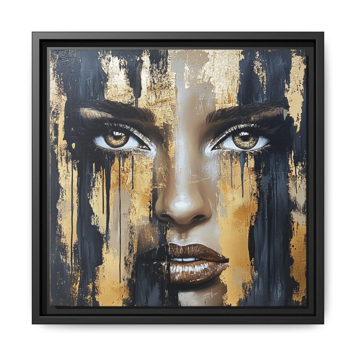 Art Nouveau Abstract Face, Modern Art Gift - Image 5