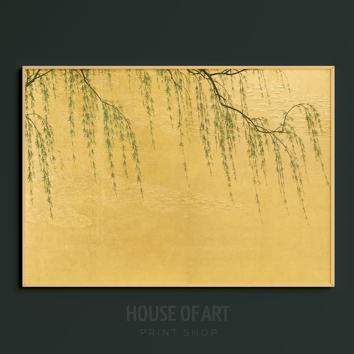 Willow Tree Painting, Japanese Nature Art Print - Image 3